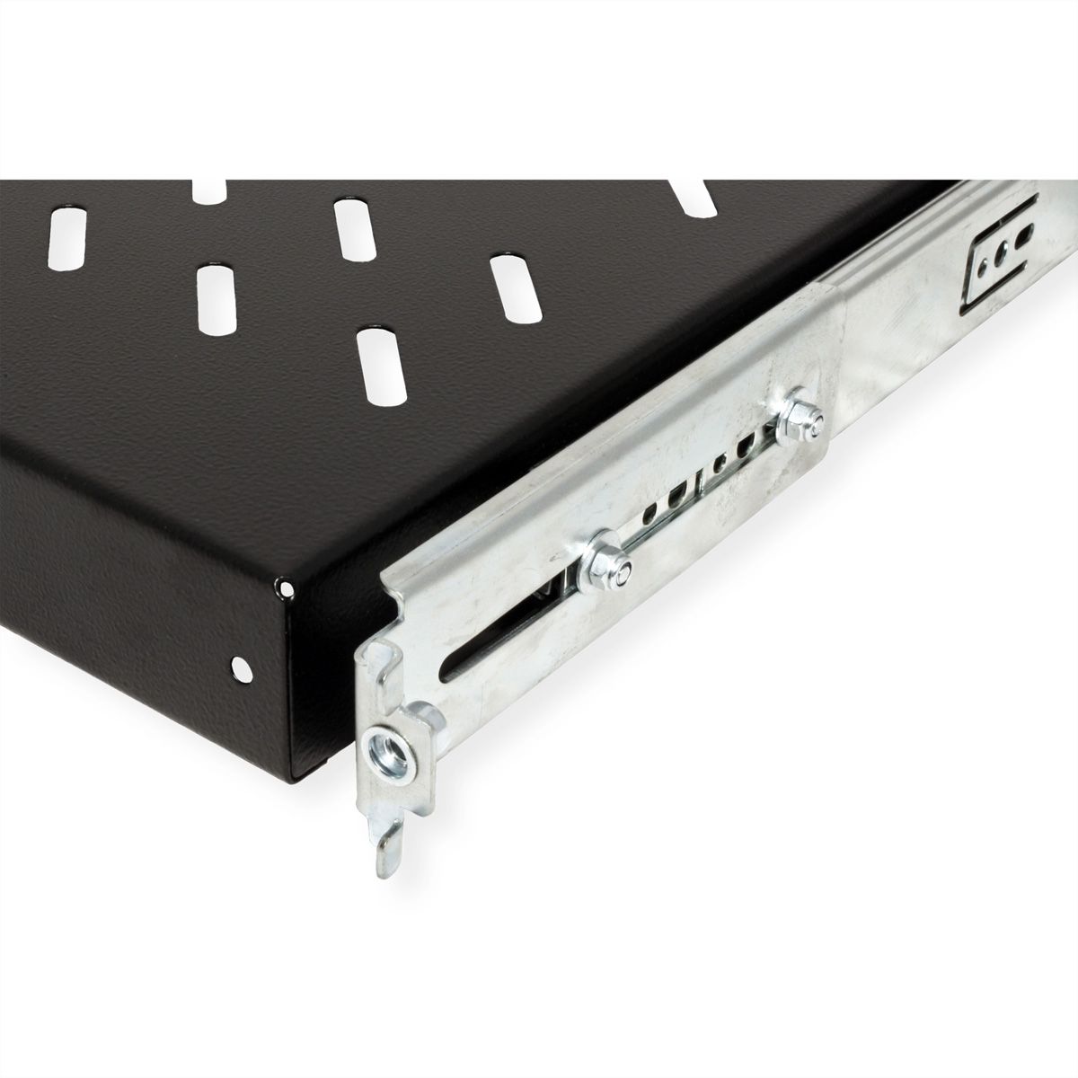 ROLINE 19-Zoll Fachboden 1 HE, ausziehbar 550 T 25 kg schwarz