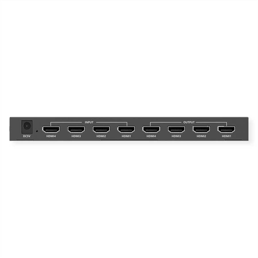 VALUE 4K HDMI Matrix Switch, 4 x 4, mit Fernbedienung