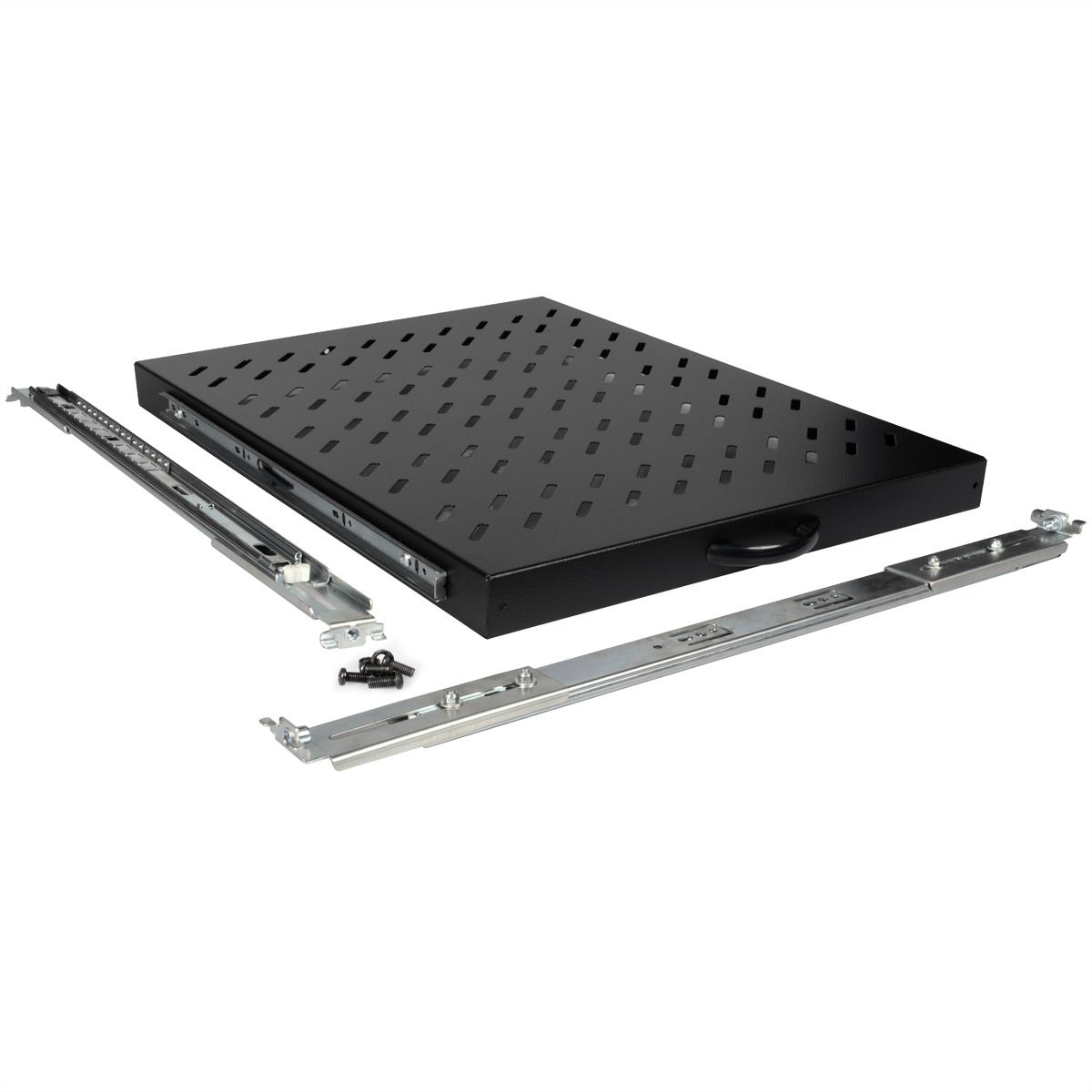 ROLINE 19-Zoll Fachboden 1 HE, ausziehbar 550 T 25 kg schwarz