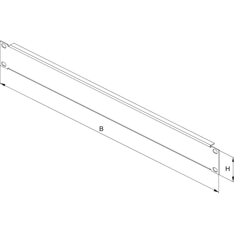 CONTEG 19"-Blindblende 1 HE RAL 9005