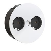 BACHMANN TWIST 2x contact de protection, embouts de câble, fiche de montage à contact de protection, blanc, 2 m