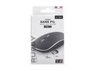 Souris sans fil RUBBY avec clic silencieux, Noir