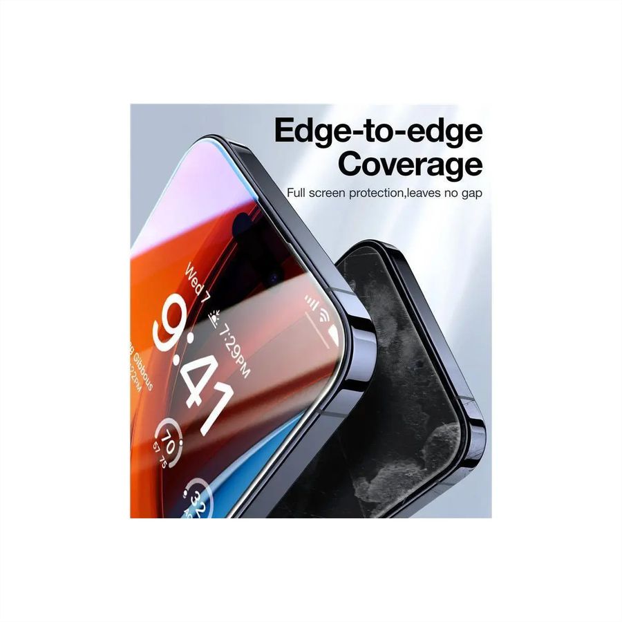Torras Displayschutz Panzerglas GlassGo Privacy, iPhone 15/14 Pro, transparent