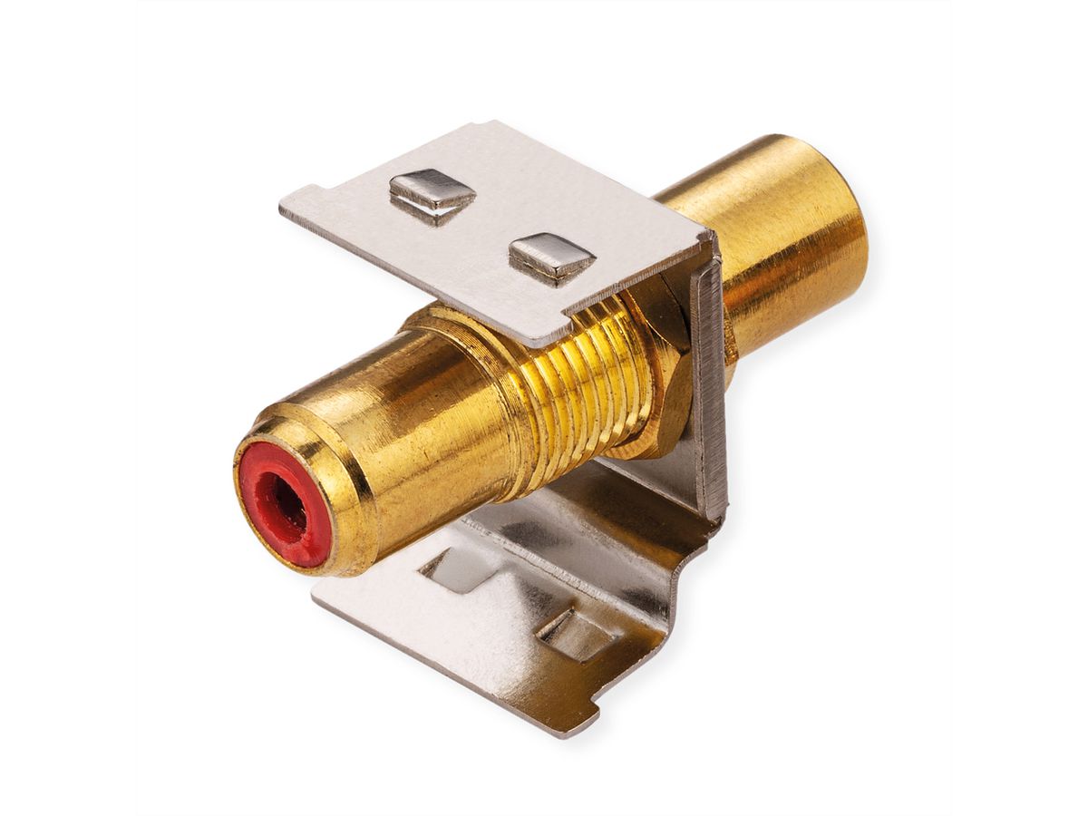 ROLINE RCA-Keystone-Kupplung, Metall, rot