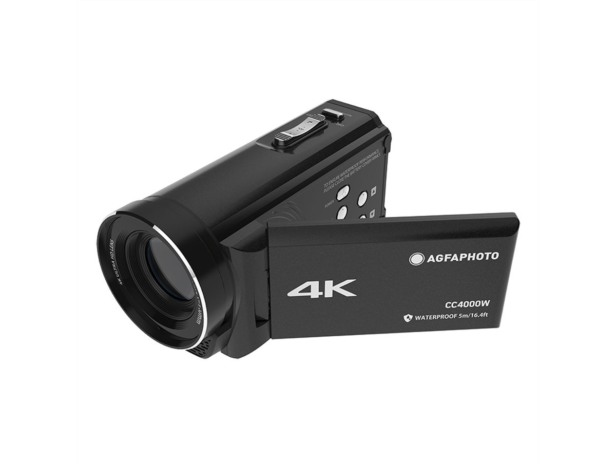 Agfa 4K Waterproof Camcorder CC4000W, Black