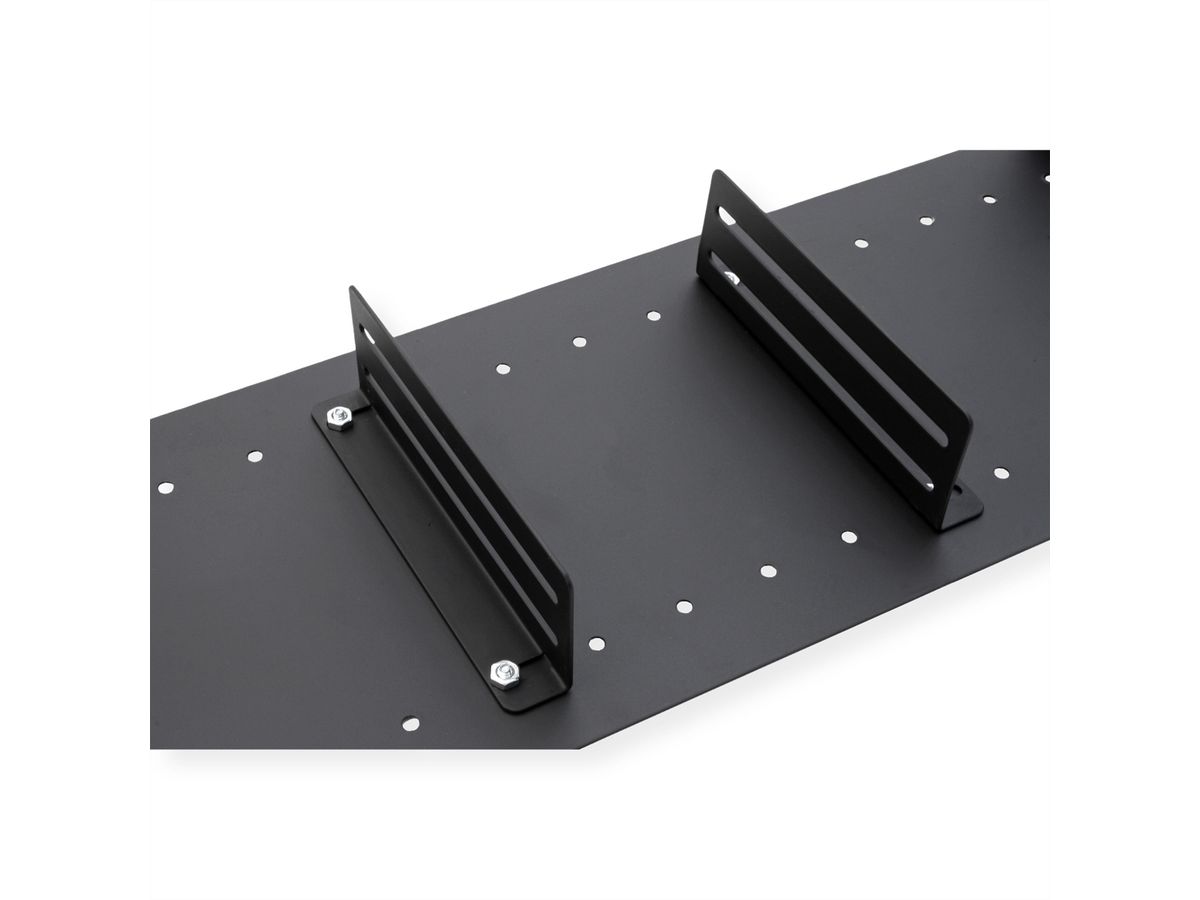 VALUE 19-Zoll-Fachboden mit 2 verstellbaren Teilern, 1 HE, schwarz