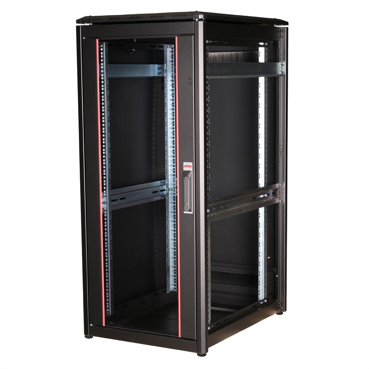 ROLINE 19-Zoll Netzwerkschrank Pro 26 HE, 600x800 BxT Glastür schwarz
