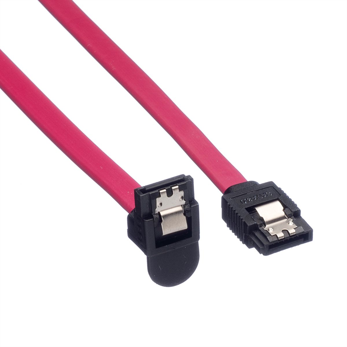 ROLINE Int. SATA 6.0 Gbit/s HDD-Kabel mit Schnappverschluss, gewinkelt, 1 m