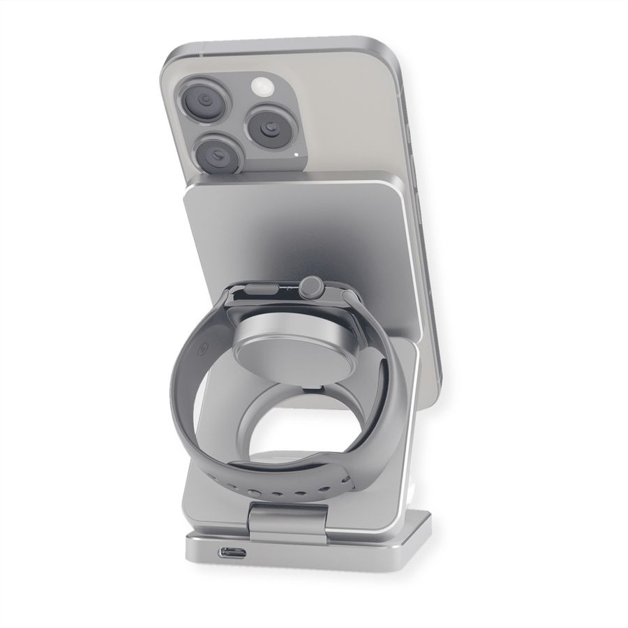 ROLINE 3-in-1 Induktions-Ladestation, faltbar, für Apple