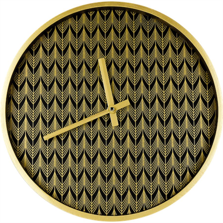 Technoline Wanduhr 971984 gold Quarzuhr, MDF-Material