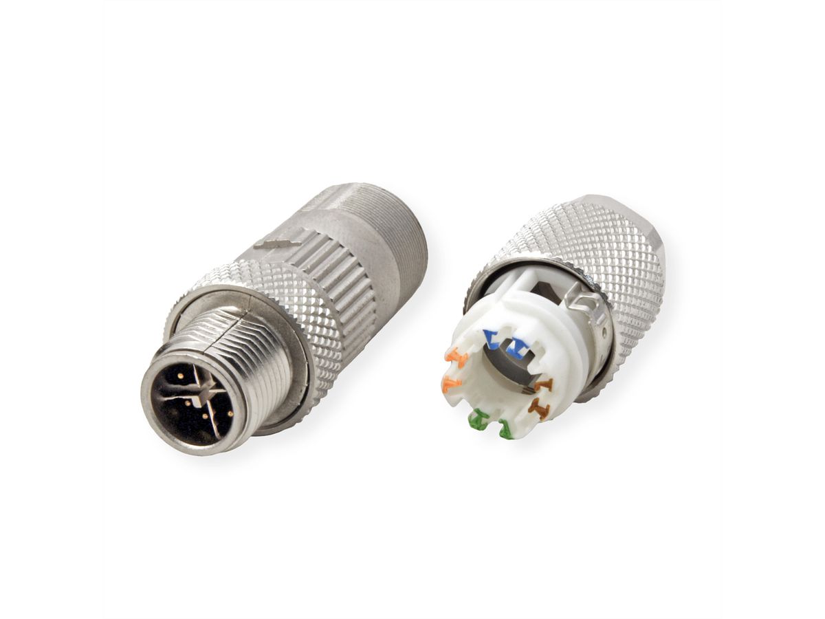 METZ CONNECT E-DAT M12 X-codiert, feldkonfektionierbarer Stecker