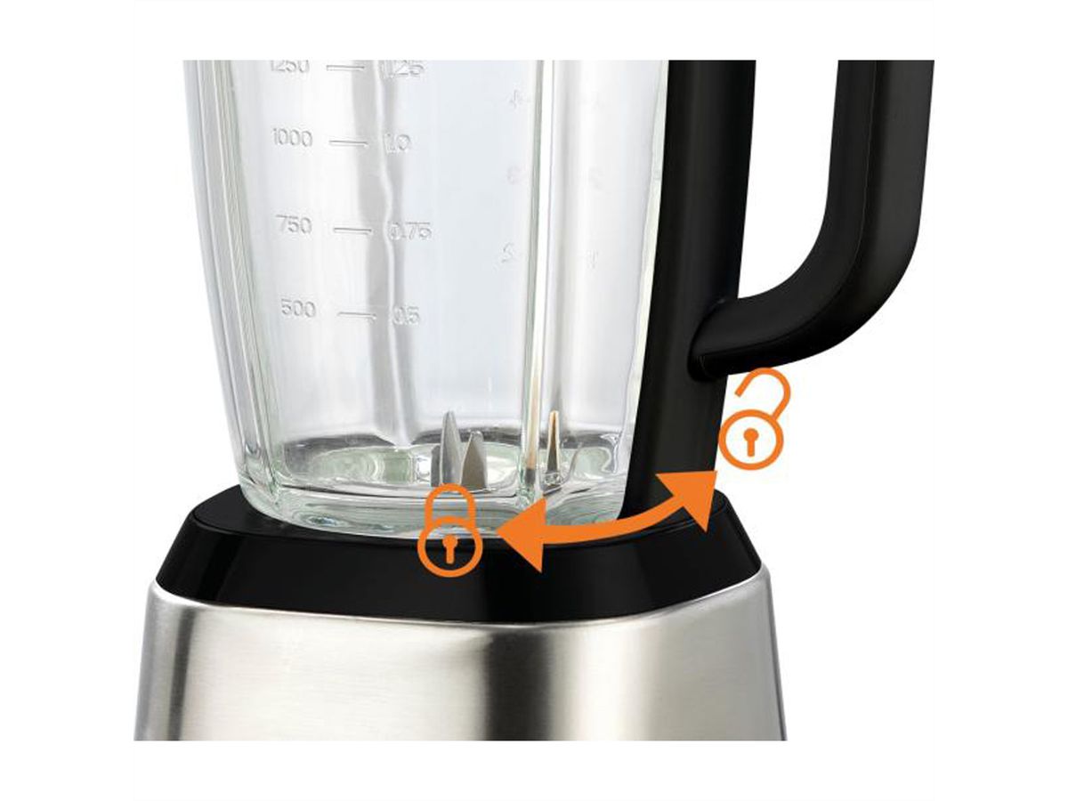 Gorenje Standmixer B1400BE, 1400W, 1,5L, schwarz/silber