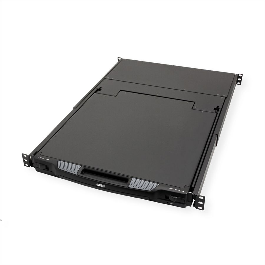 ATEN CL1308N Commutateur KVM, 48cm TFT, VGA, PS/2-USB, 8 ports, DE-Layout