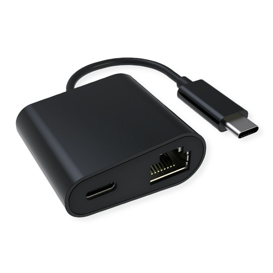 VALUE Convertisseur USB-C - Gigabit Ethernet, PD Port, 100W