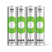 GP Batteries Recyko+, Akku 4xAAA, 950 mAh, 1,2 V