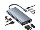 VALUE Station d'accueil USB type C, HDMI 4K60, VGA, 1x Gigabit Ethernet, 2x USB A + type C PD, 1x SD/microSD, 1x audio