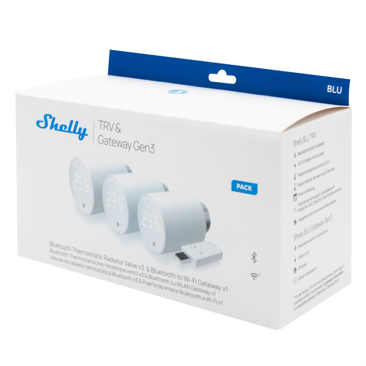 Shelly BLU TRV Smarter Thermostat 3x , x3 + Blu Gateway Gen3