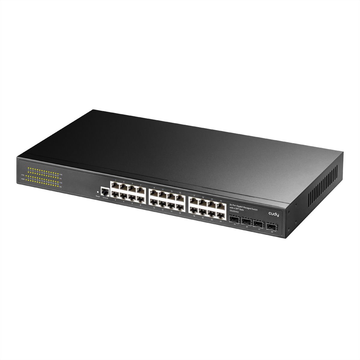 CUDY GS2024S2 24-Port Gigabit Switch Layer 2 Managed mit 4 Gigabit SFP Slots