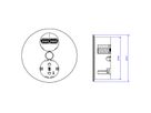 BACHMANN TWIST 1x Schutzkontakt, Aderendhülsen, USB-Charger, Schutzkontaktmontagestecker, silberfarben, 2 m