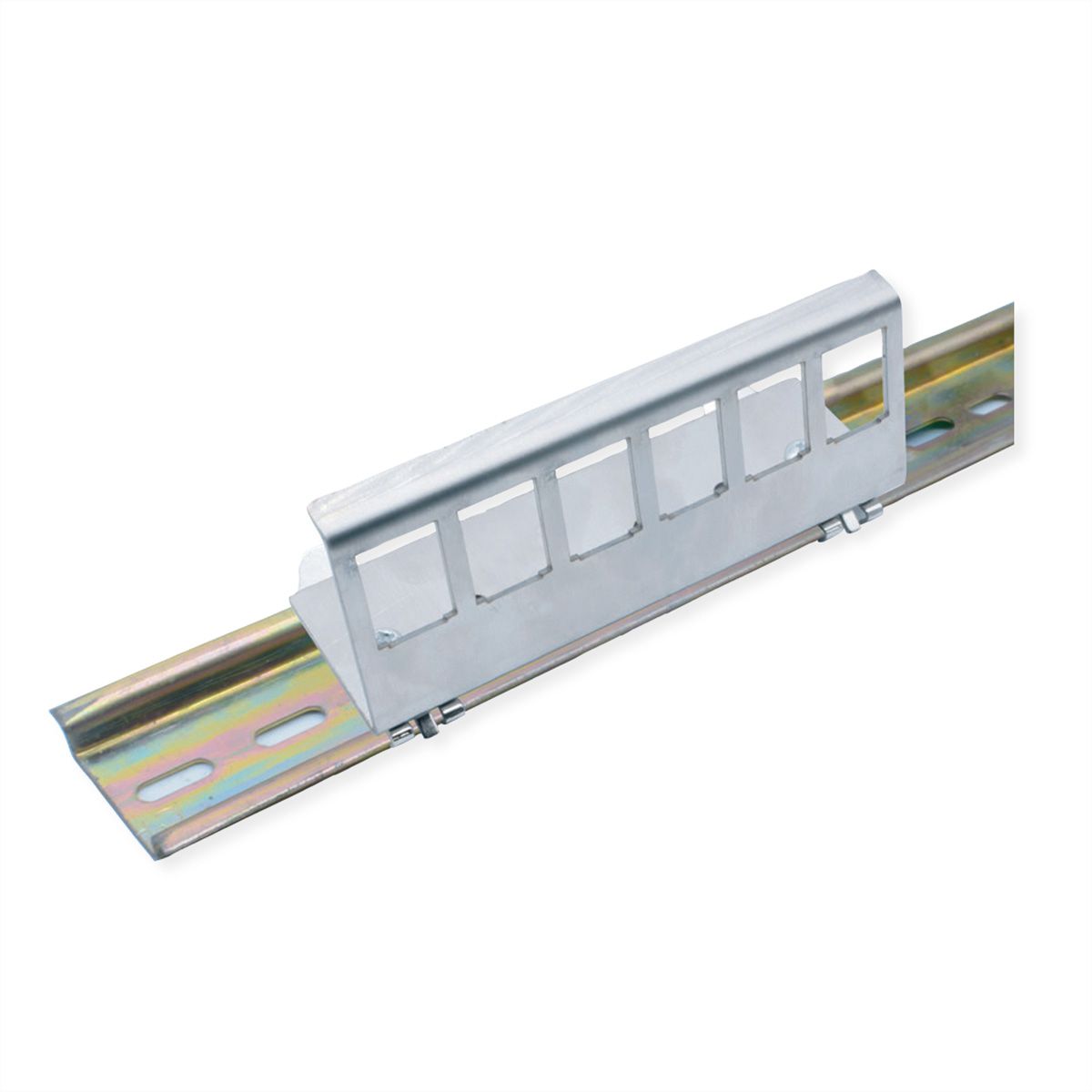 VALUE Adaptateur pour rail DIN, vide, pour 6 Keystones