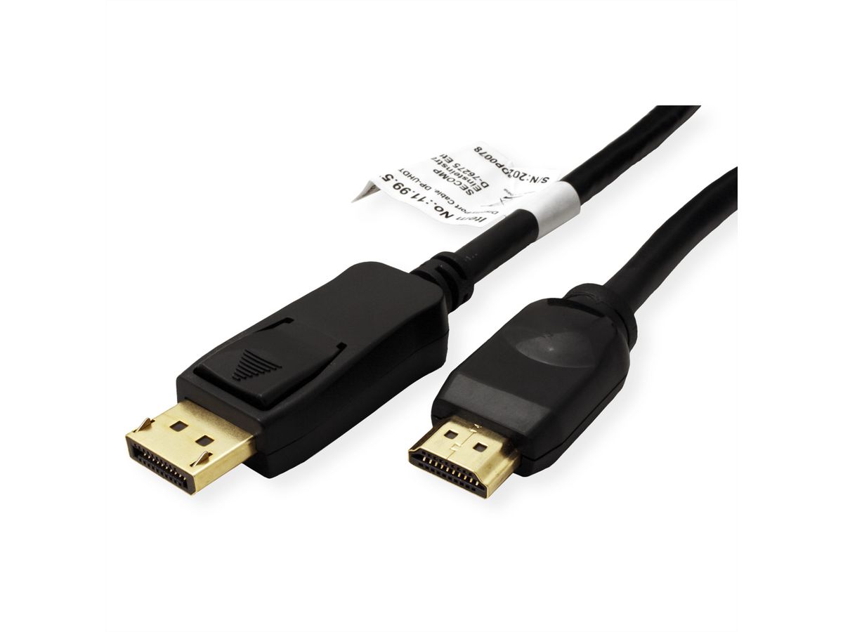 VALUE Câble DisplayPort DP - UHDTV, M/M, noir, 3 m