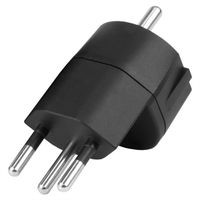 Steffen Adaptateur FIX AL/SU, CEE7/17 T12 3 pôles décentralisé noir