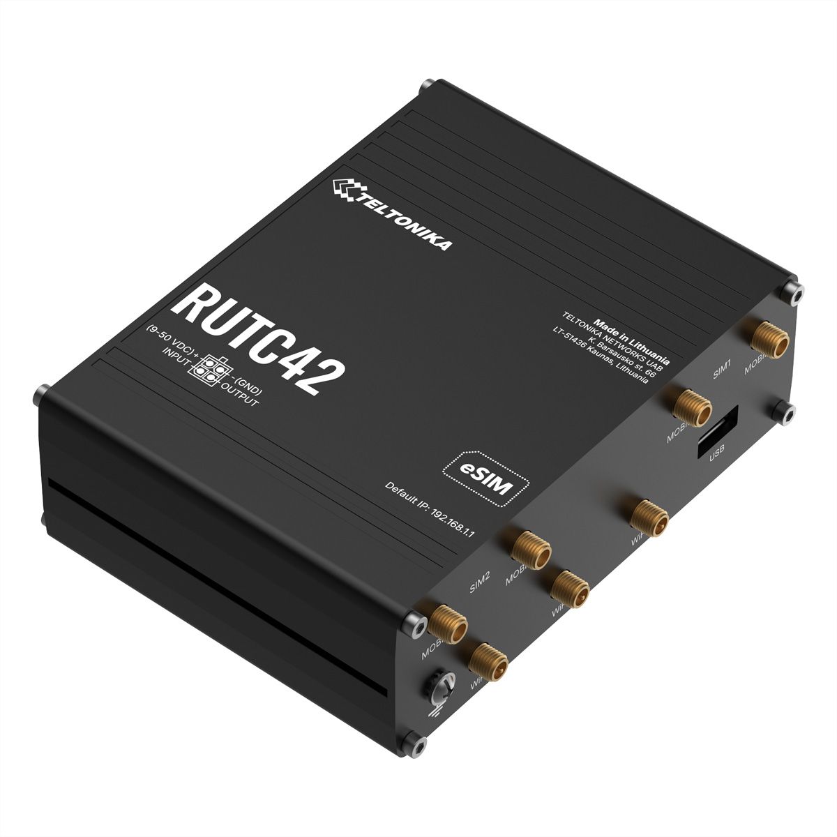 TELTONIKA RUTC42 Dual-eSIM LTE Router