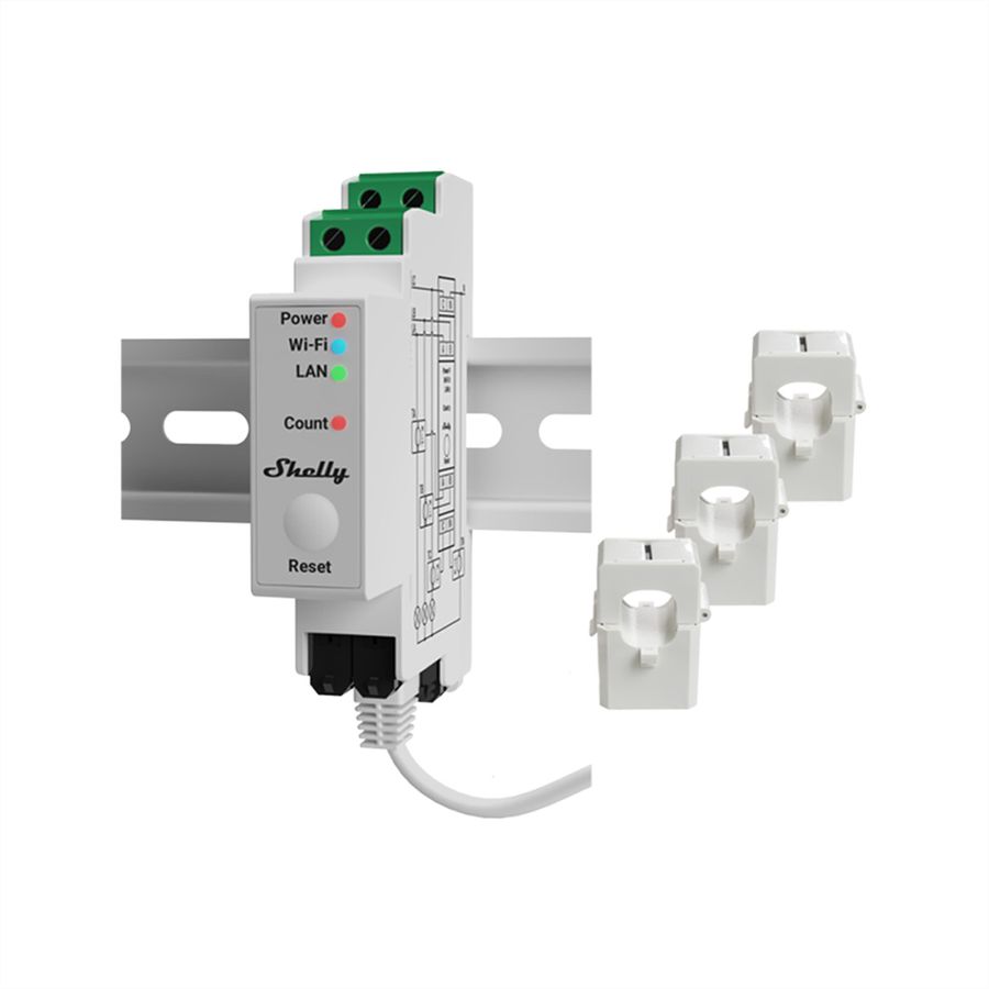 Shelly Energiemessgerät PRO 3EM 120A V2