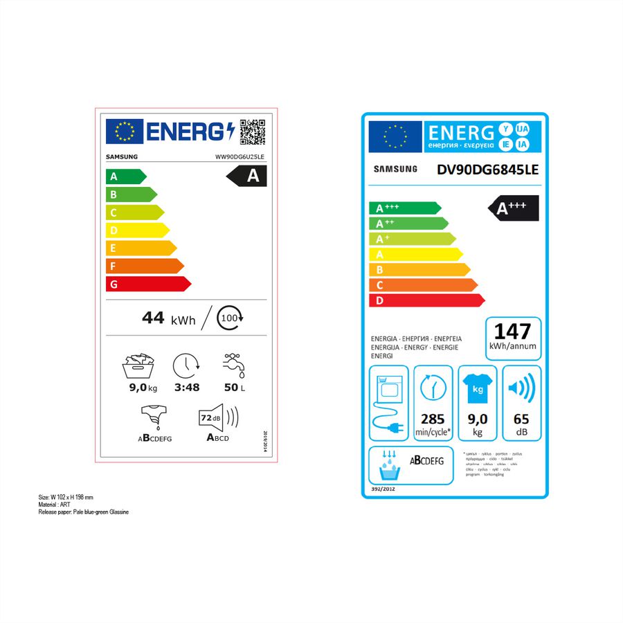Samsung Waschturm WW6000_DV6000, 9/9kg WW90DG6U25LEU5_DV90DG6845LEU5_SKK-DF