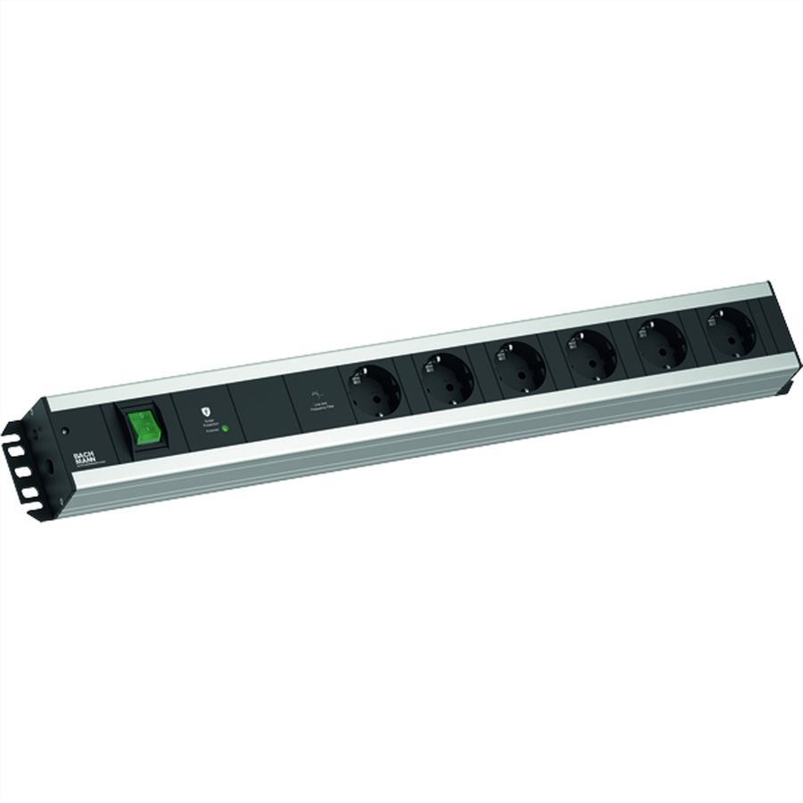 BACHMANN Multiprise 6xCEE7/3 1xGVS-Plus 1xinterrupteur 2,0m
