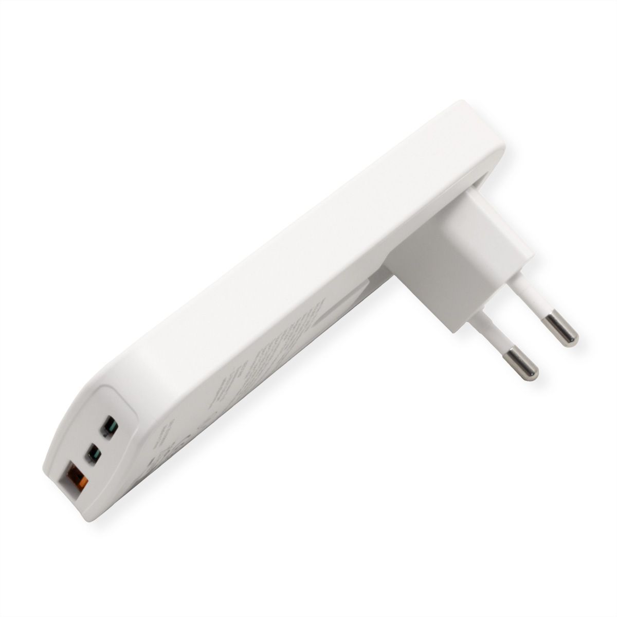 ROLINE Chargeur USB extra plat, avec prise Euro pliable, 65W