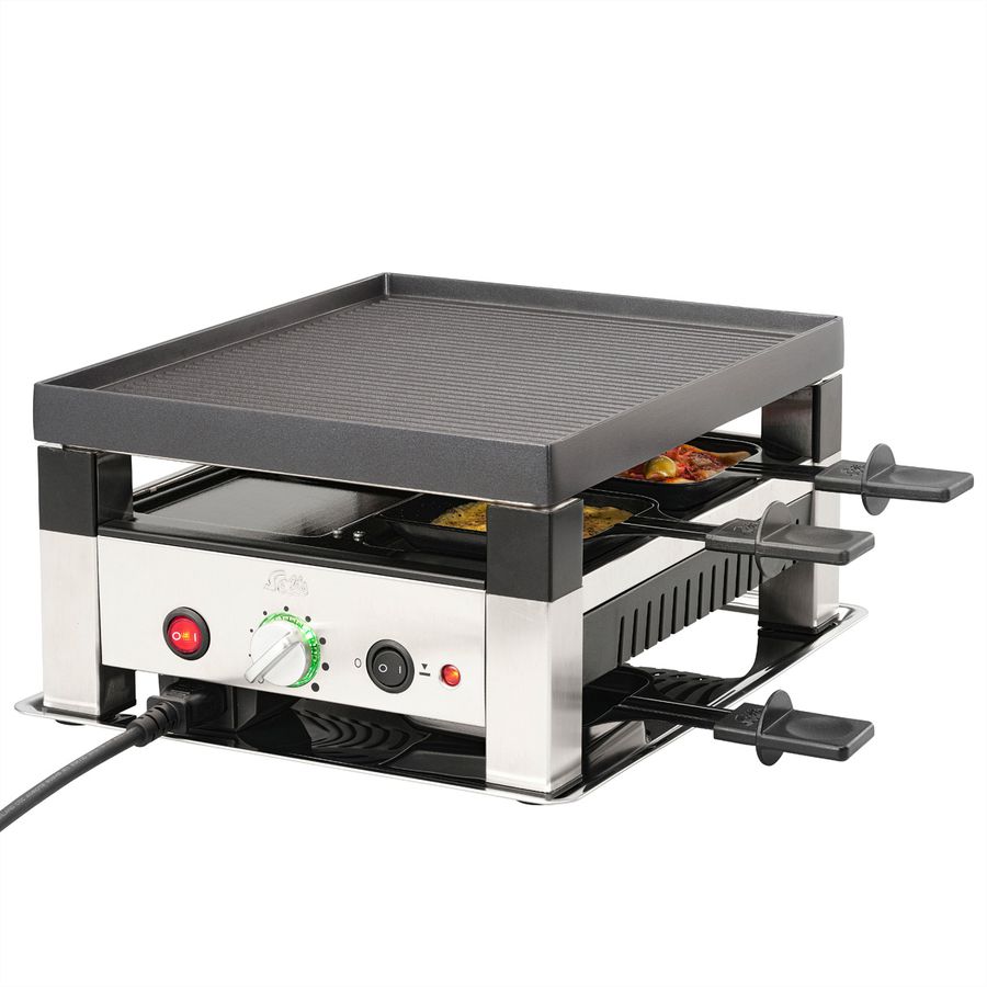 Solis 4 en 1 Raclette & Grill à pizza pour 4 personnes