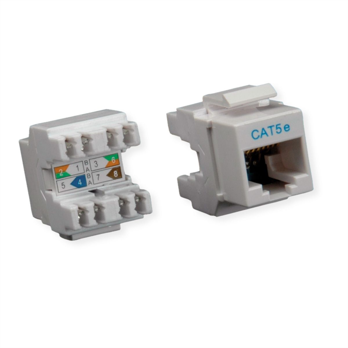 ROLINE Module Cat.5e (Classe D), RJ-45, non-blindé, gris clair