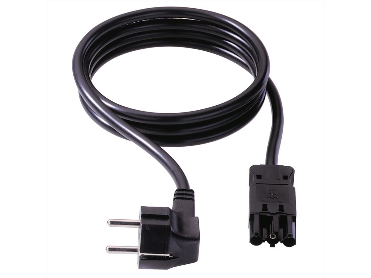 Câble d'alimentation 2P+T/GST18-3, noir, 1 m