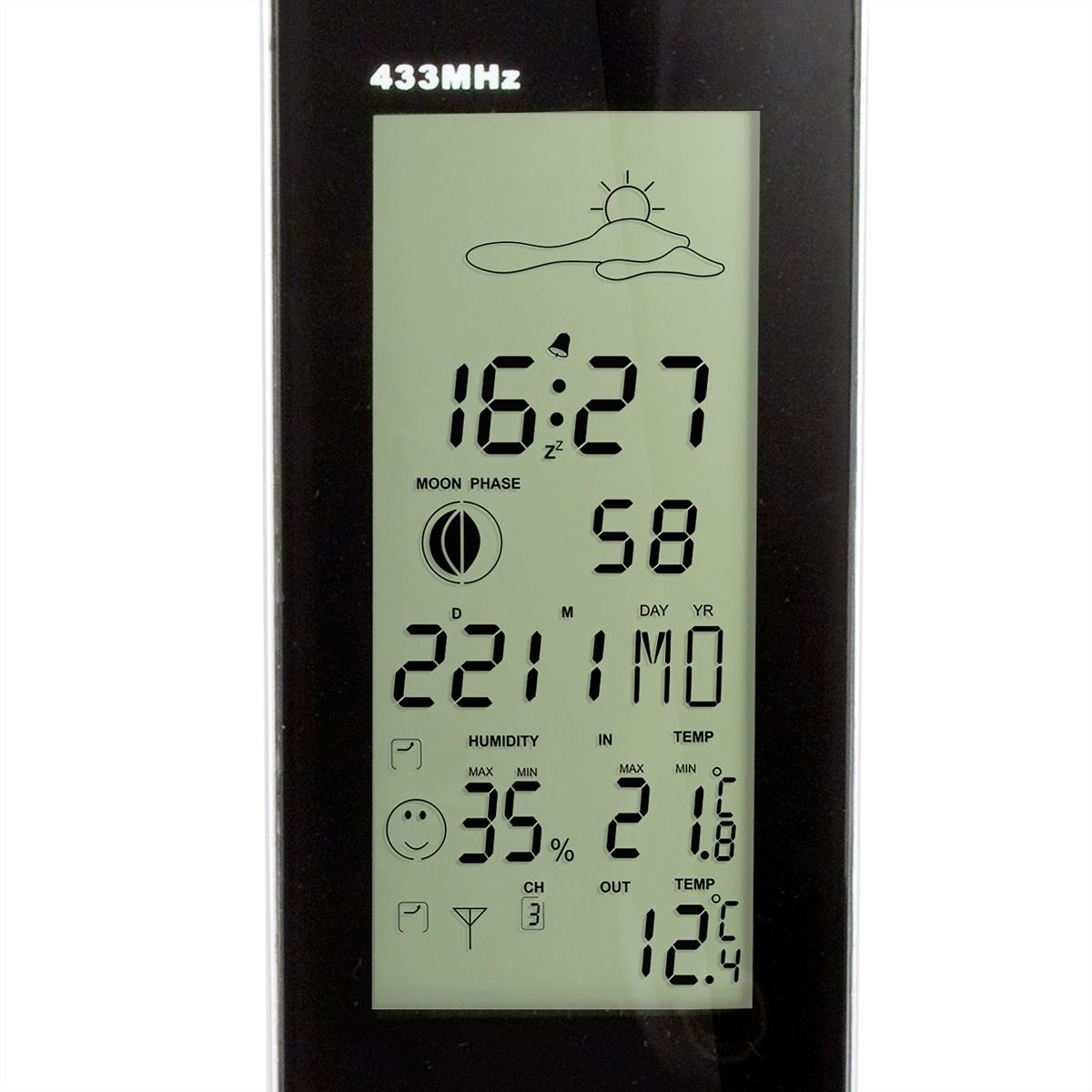 Station météo Alecto WS-1150 noir-argent, avec capteur extérieur sans fil