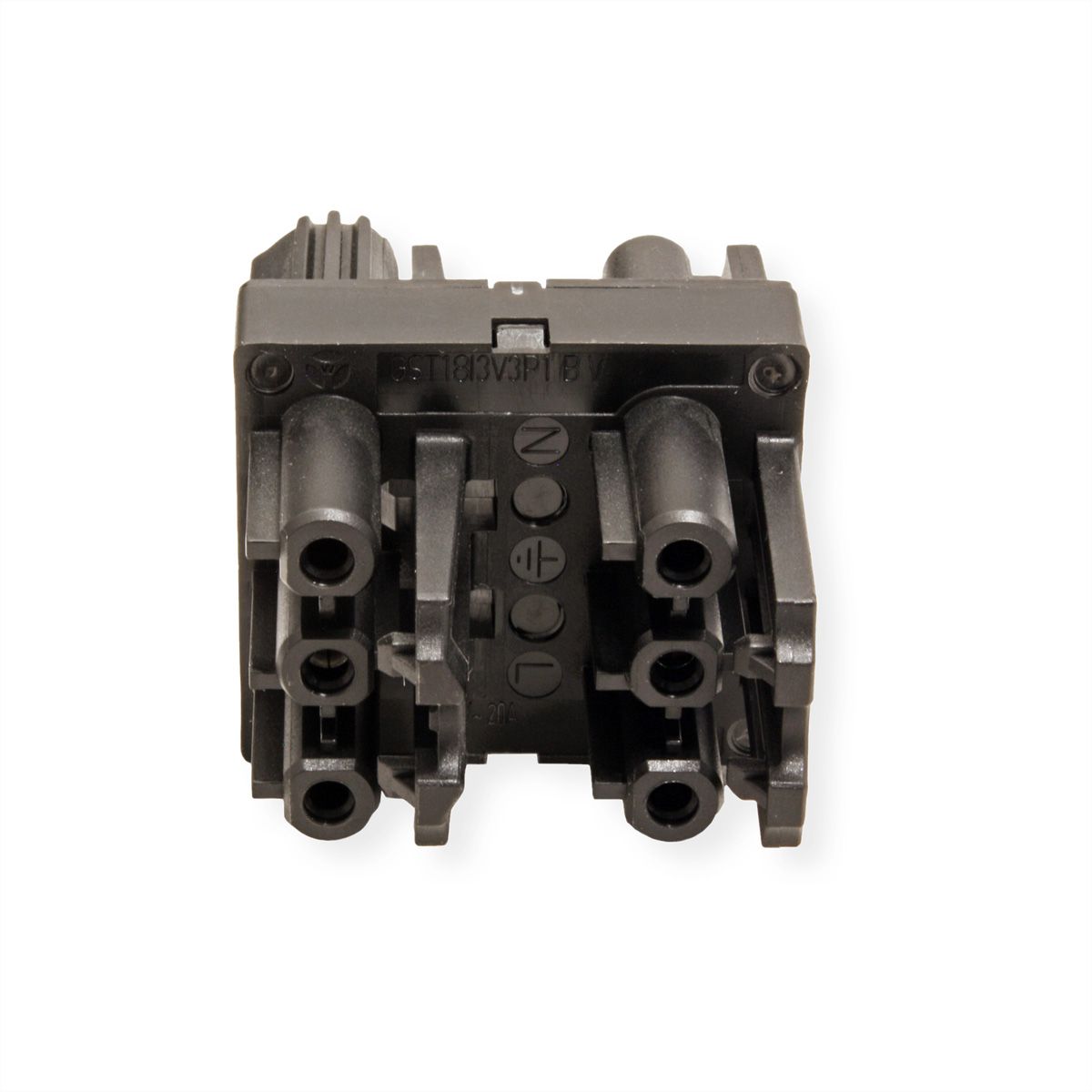 BACHMANN Bloc de distribution WIELAND GST18 1xIn/3xOut avec pattes de blocage, noir