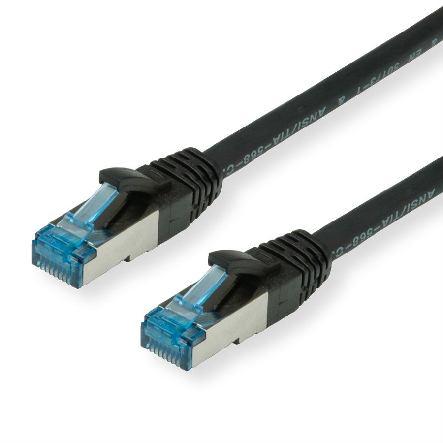 Cordon VALUE Cat.6A (Classe EA) / 10 Gigabit S/FTP, LSOH, noir, 7 m