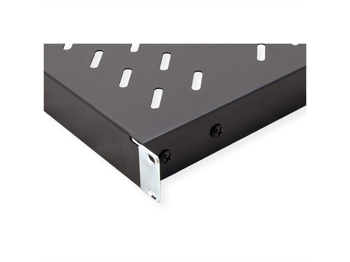VALUE 19-Zoll-Fachboden 1HE tiefenvariabel, 440 x 568 mm, 50kg Traglast