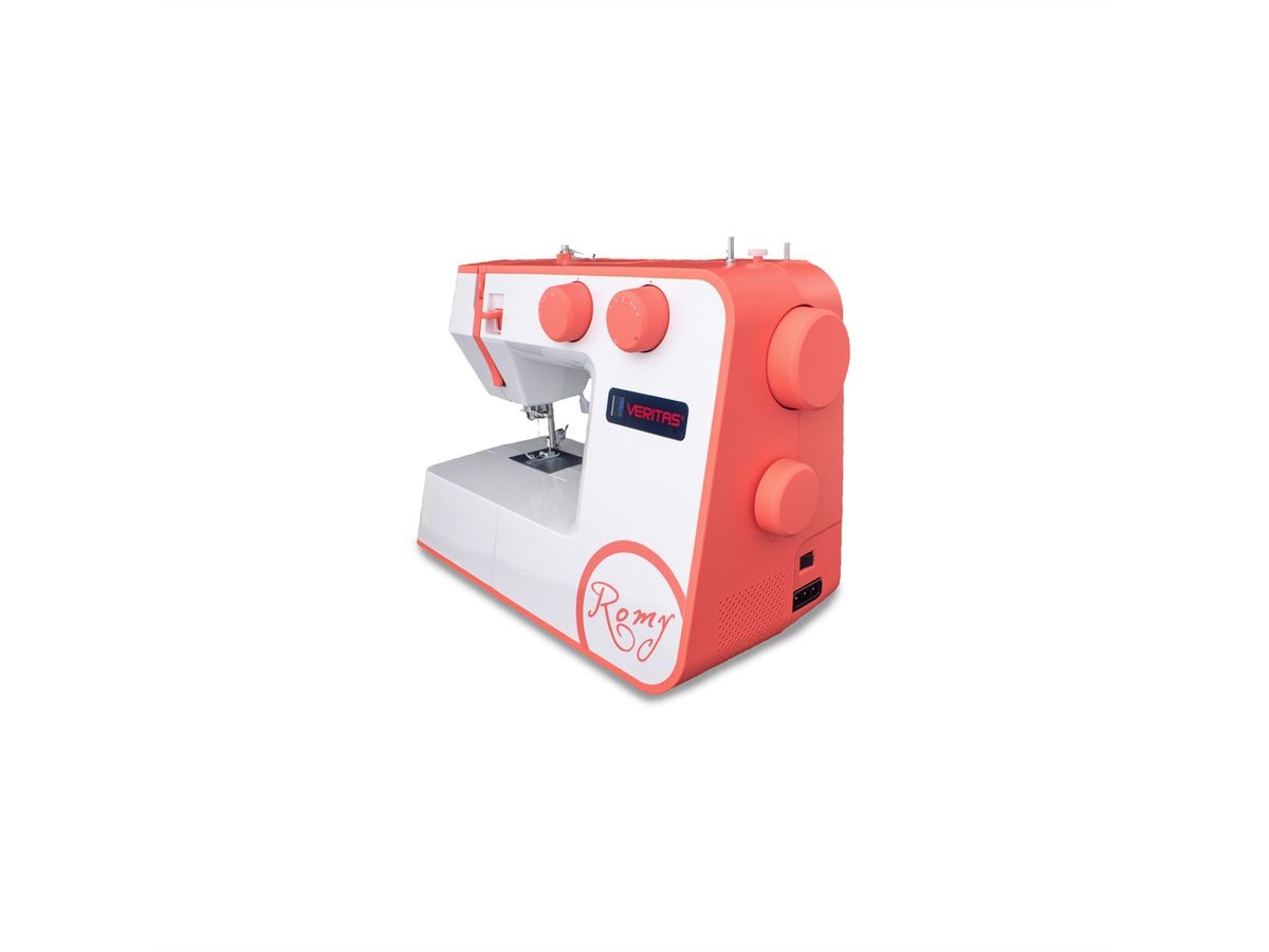 Veritas Nähmaschine ROMY 34 Stichprogramme, Mechanisch, orange, weiss
