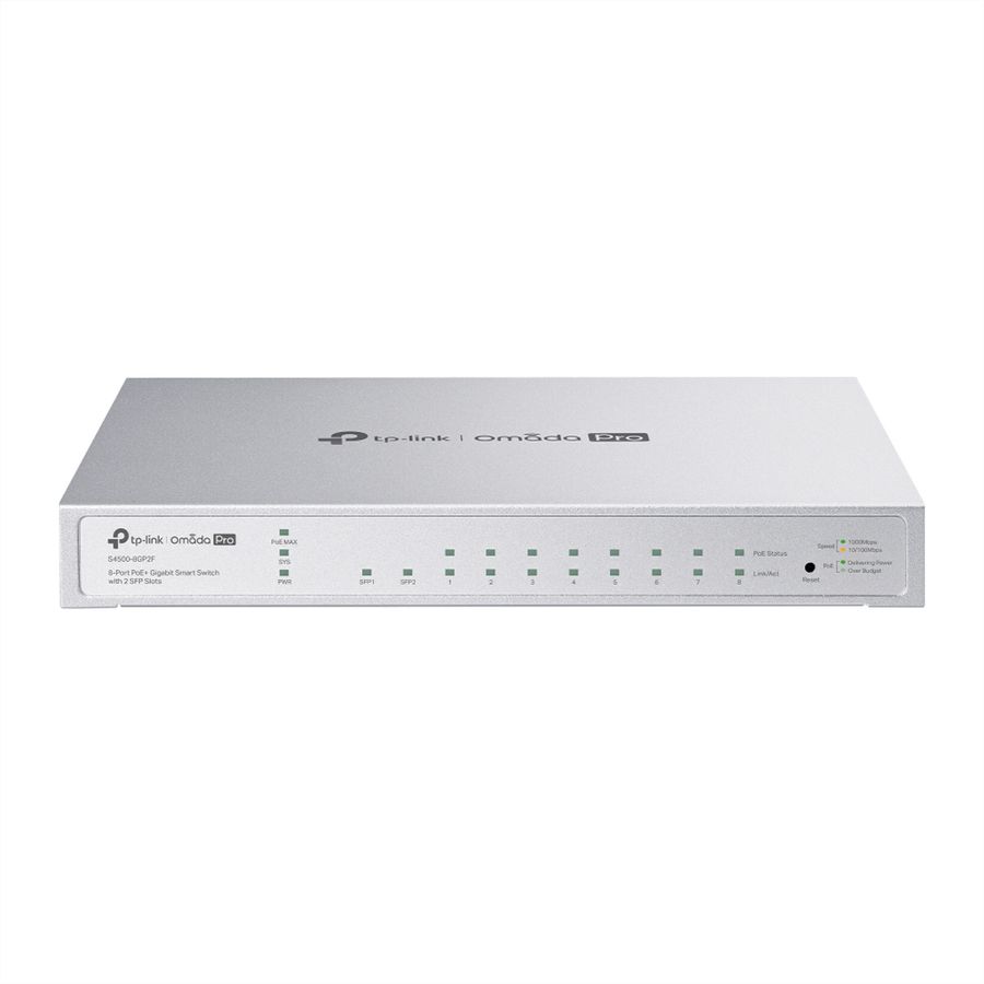 TP-Link Campus Switch S4500-8GP2F, 8x1G PoE 2xSFP Managed Switch