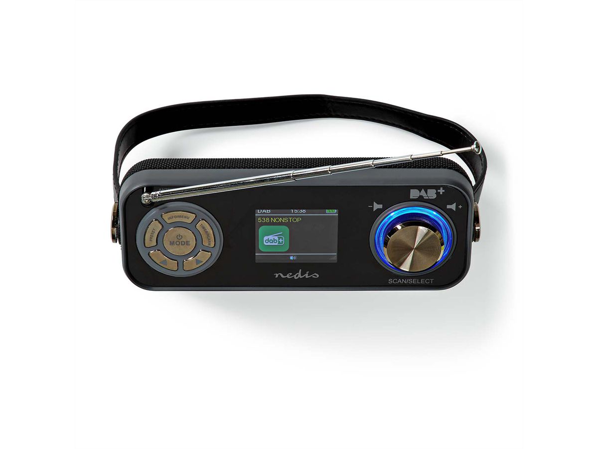 Radio d'urgence DAB FM Nedis , Radio d'urgence portable pour les situations d'urgence, le camping et les activités de plein air