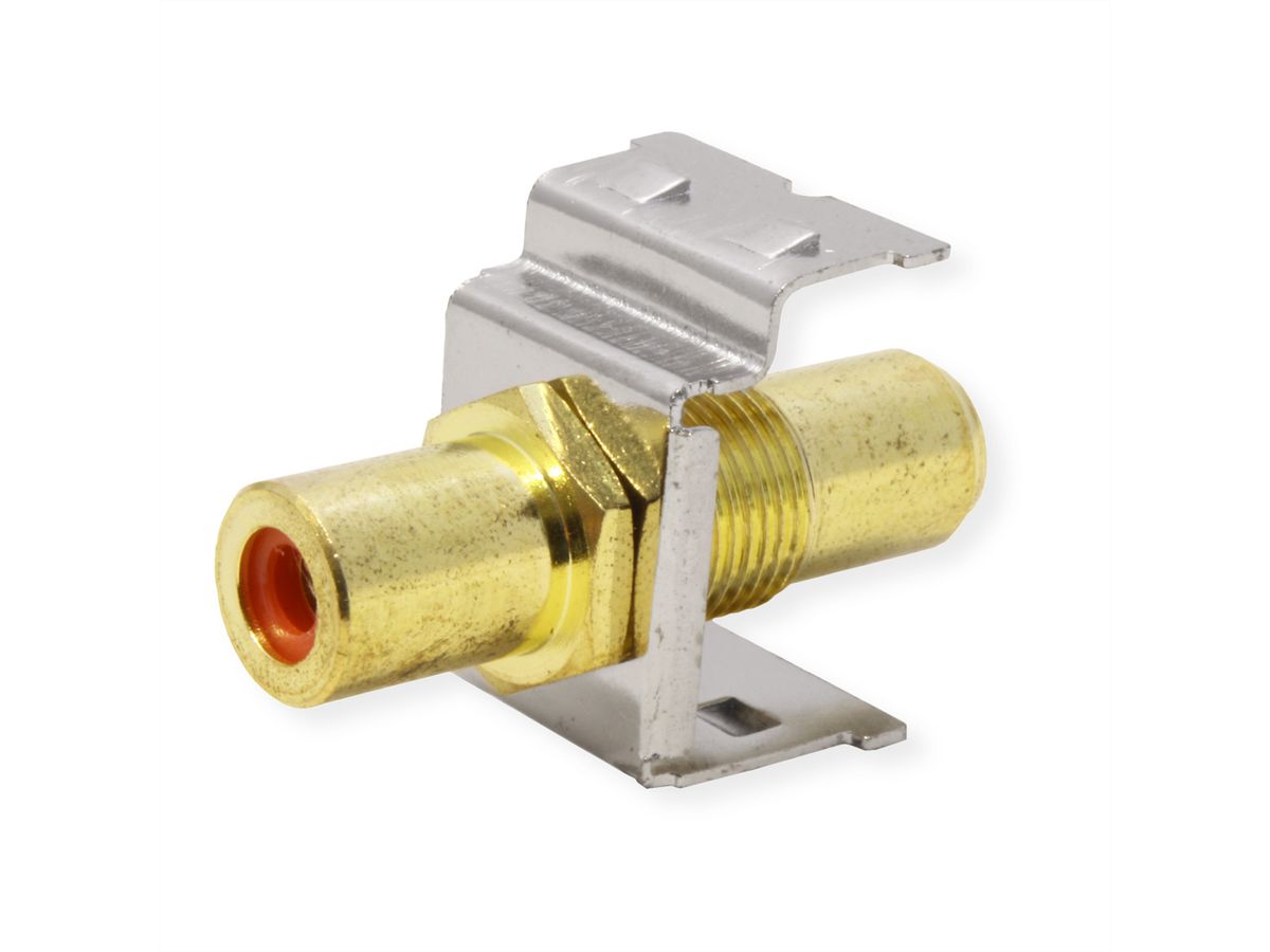 ROLINE RCA-Keystone-Kupplung, Metall, rot