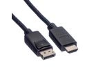 ROLINE Câble DisplayPort DP - HDTV, M/M, noir, 2 m