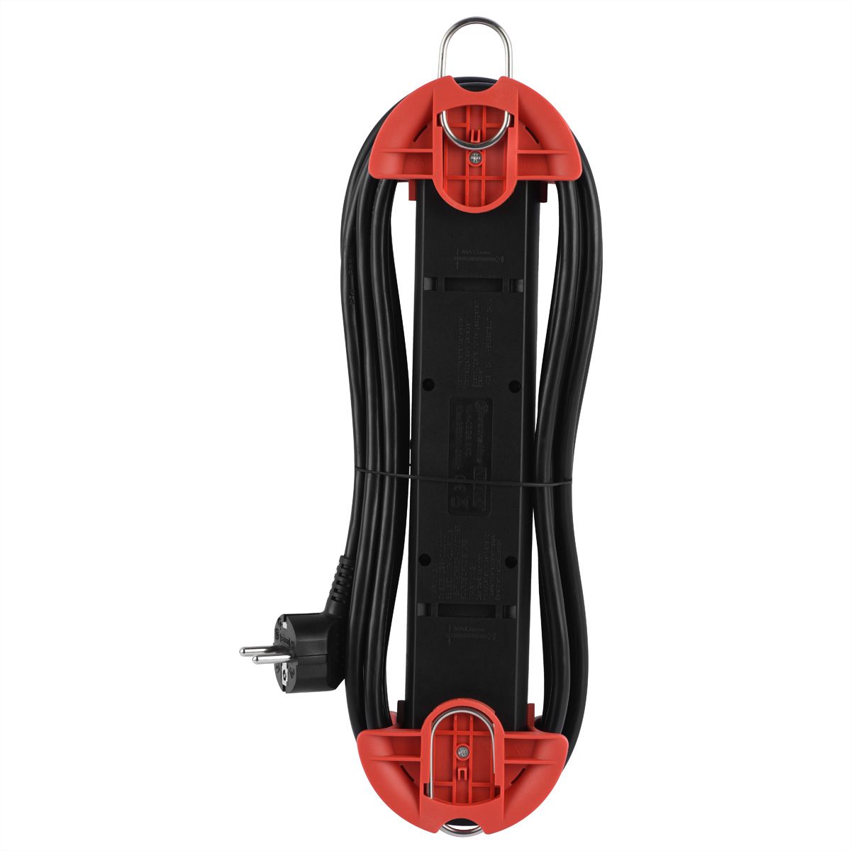 BACHMANN HOOK Indoor 5x contact de protection, plastique, avec interrupteur, 1x16A 5p400V 3Pol. Fuse, 5 m
