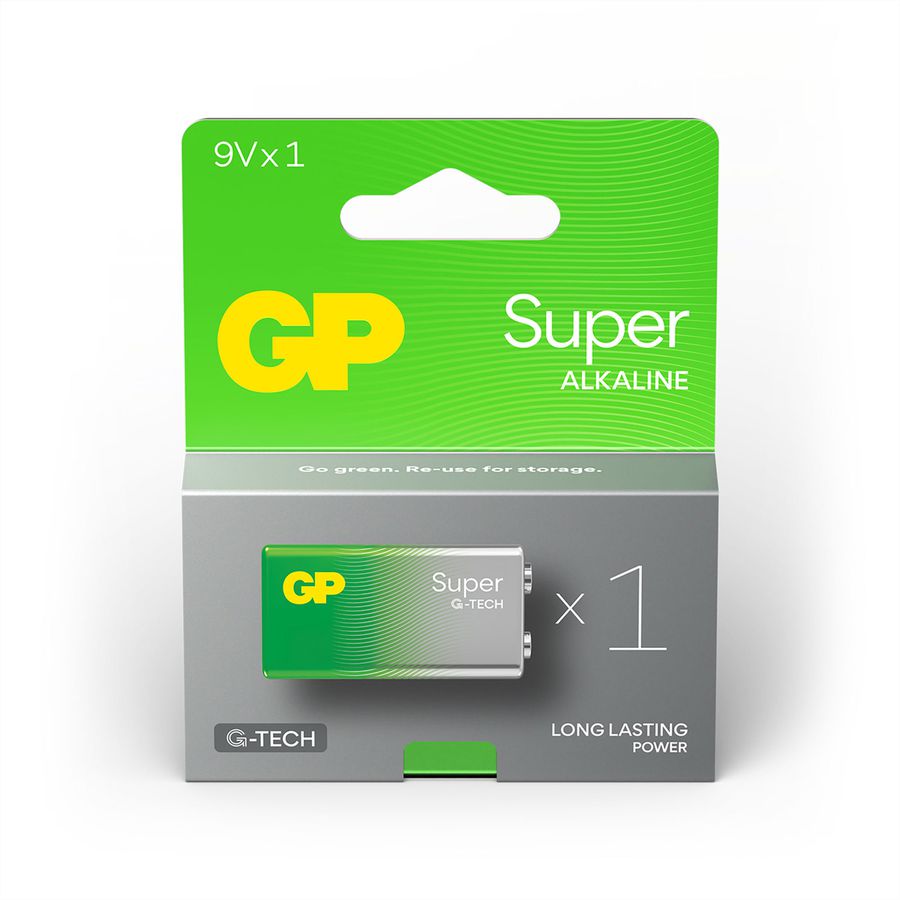 GP Batteries Super Alkaline 9V Block 1x