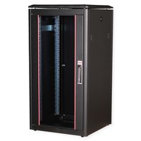 ROLINE 19" Baie réseau Pro 22U, 600x600 LxP Porte verre noir