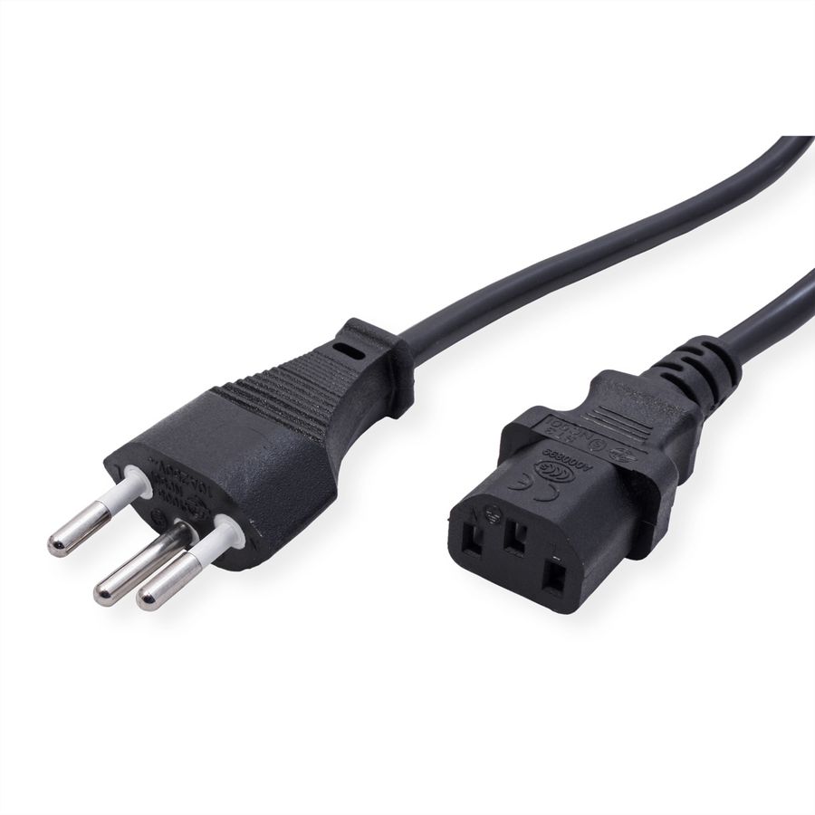Câble d'alimentation VALUE (CH), noir, 1,8 m