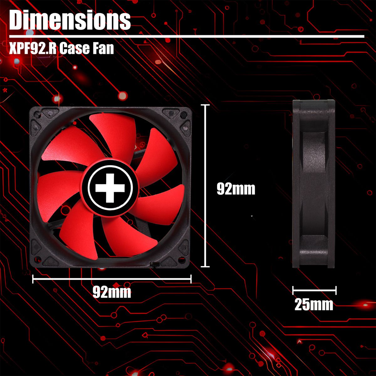 Xilence XPF92.R 92mm Performance Ventilateur de boîtier, 3PIN