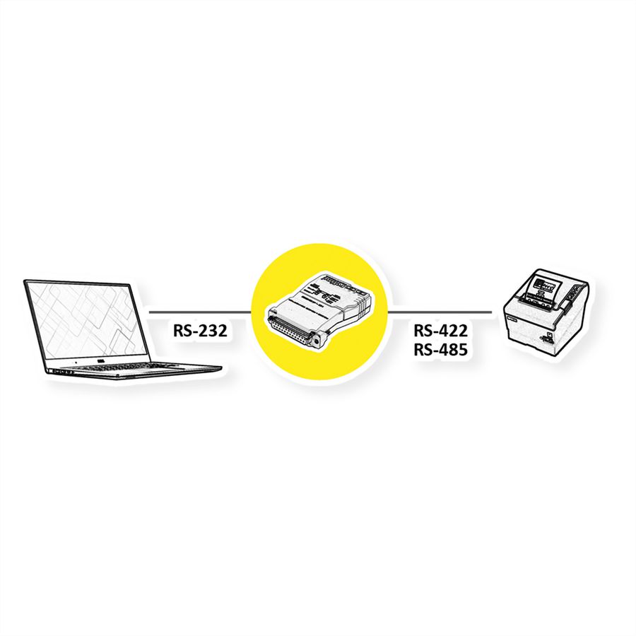 ROLINE Convertisseur RS232 / RS485 sans isolation galvanique